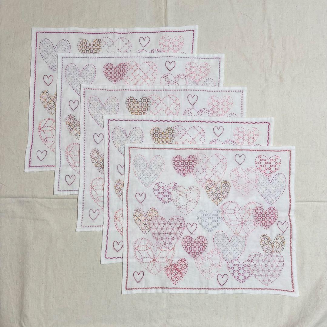 ピンクちゃん様 ハート5枚組 オーダー品