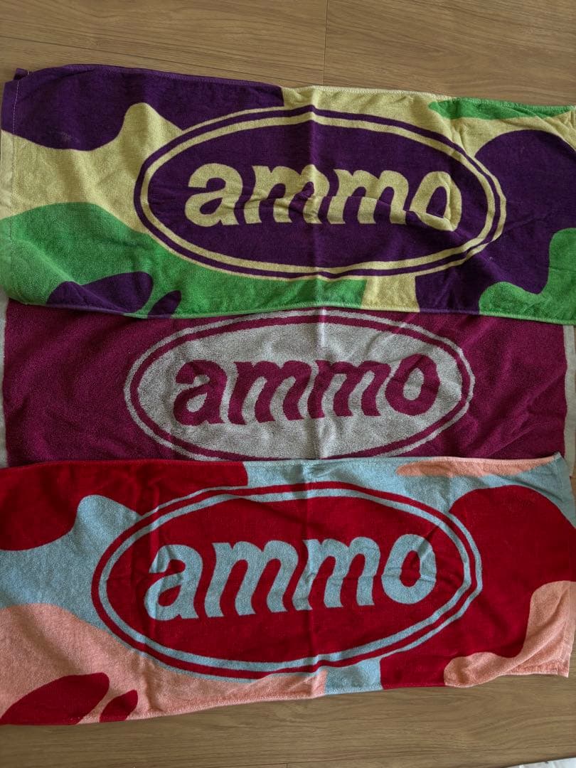ammoロゴ入りタオル4点セットとTシャツ