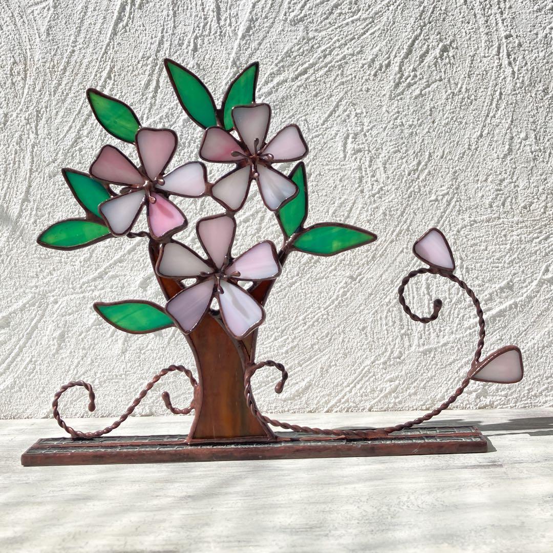 ✧₊⁎満開の桜の下で新しい恋が始まる ⁎⁺✧ ステンドグラスサンキャッチャー