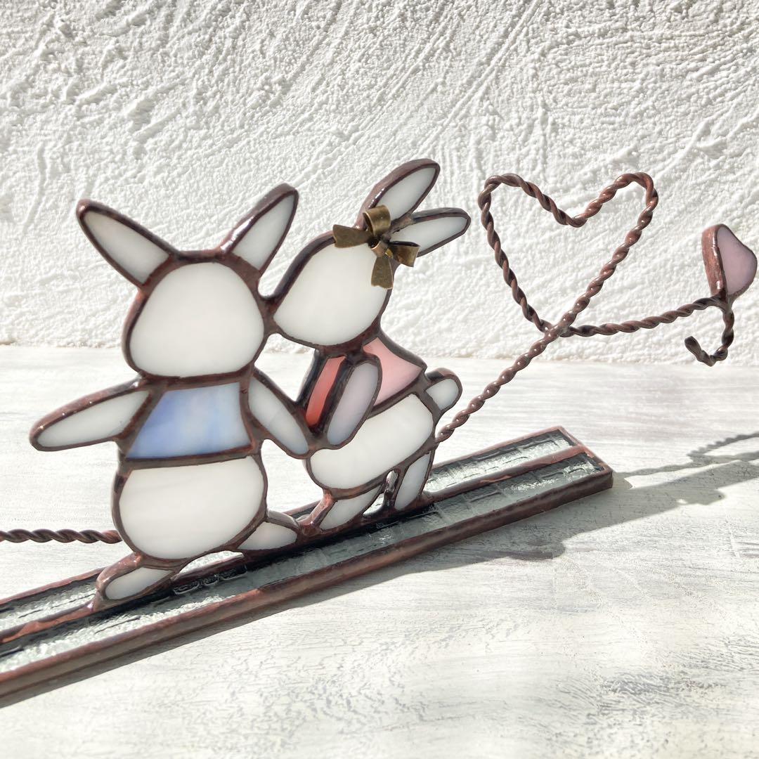 ✧₊⁎満開の桜の下で新しい恋が始まる ⁎⁺✧ ステンドグラスサンキャッチャー