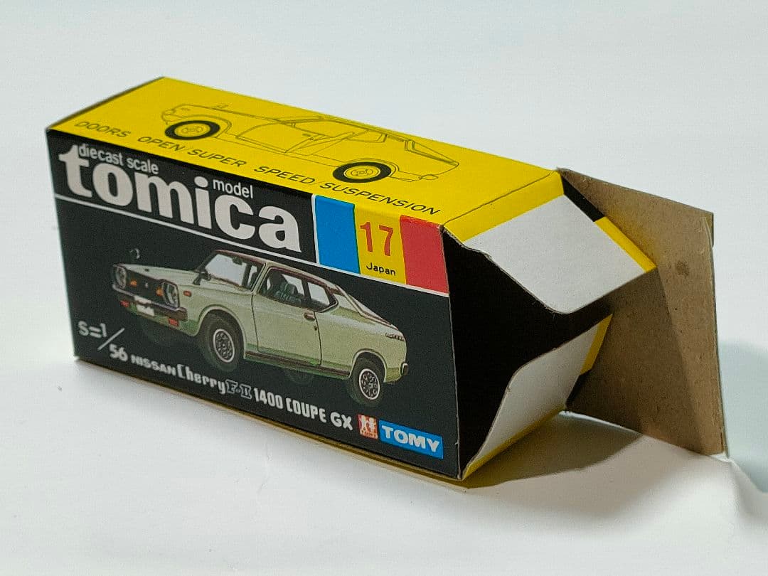 黒箱トミカ 17　日産チェリーFⅡ 1400クーペGX　美品　日本製　デッド