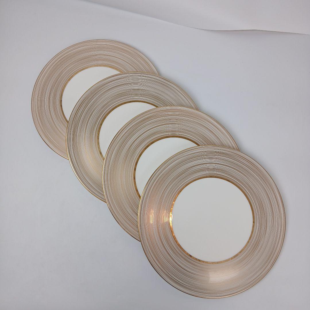 NARUMI ナルミ プレート 皿 食器 洋食器 WH/GD 4枚セット