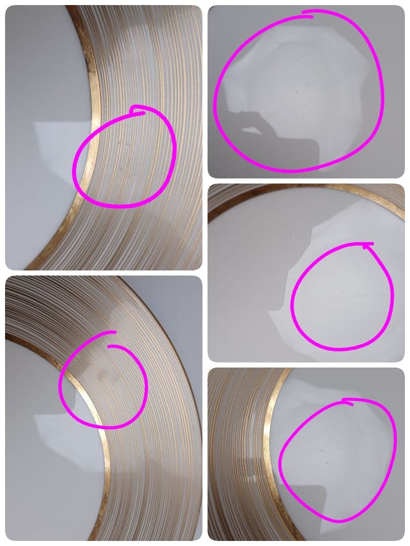 NARUMI ナルミ プレート 皿 食器 洋食器 WH/GD 4枚セット