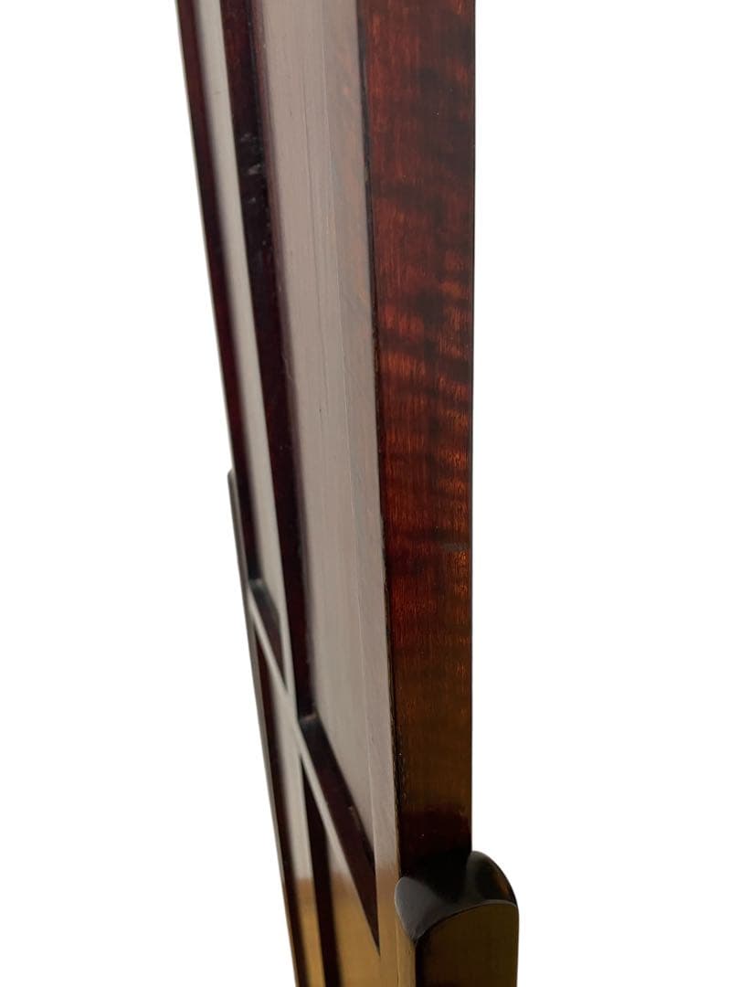 唐木家具 スタンドミラー 姿見 全身鏡 中国家具 彫刻 アンティーク　無垢