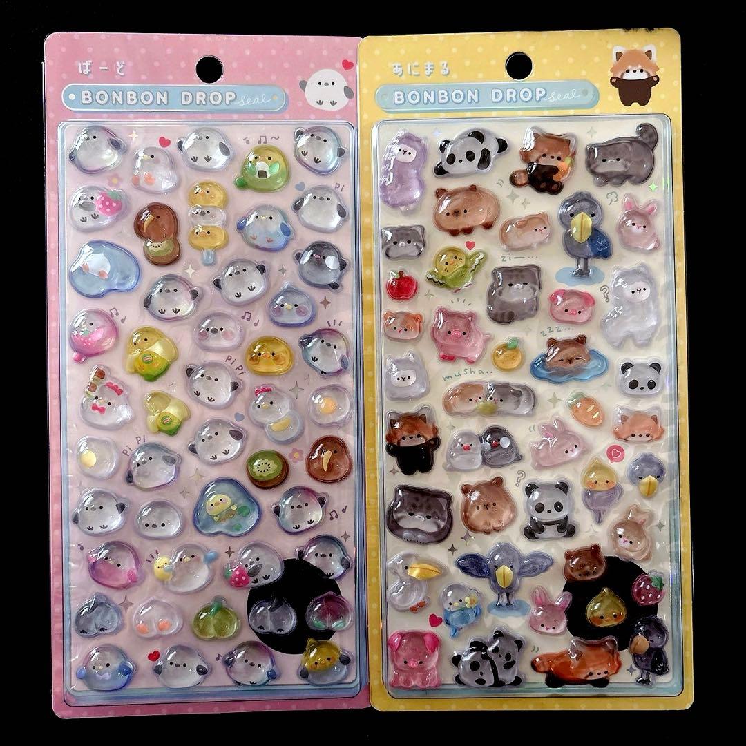 ボンボンドロップシール♥イオン限定♥正規品♥あにまるꕤ︎︎きゃっとetc♥4種·͜·❤︎