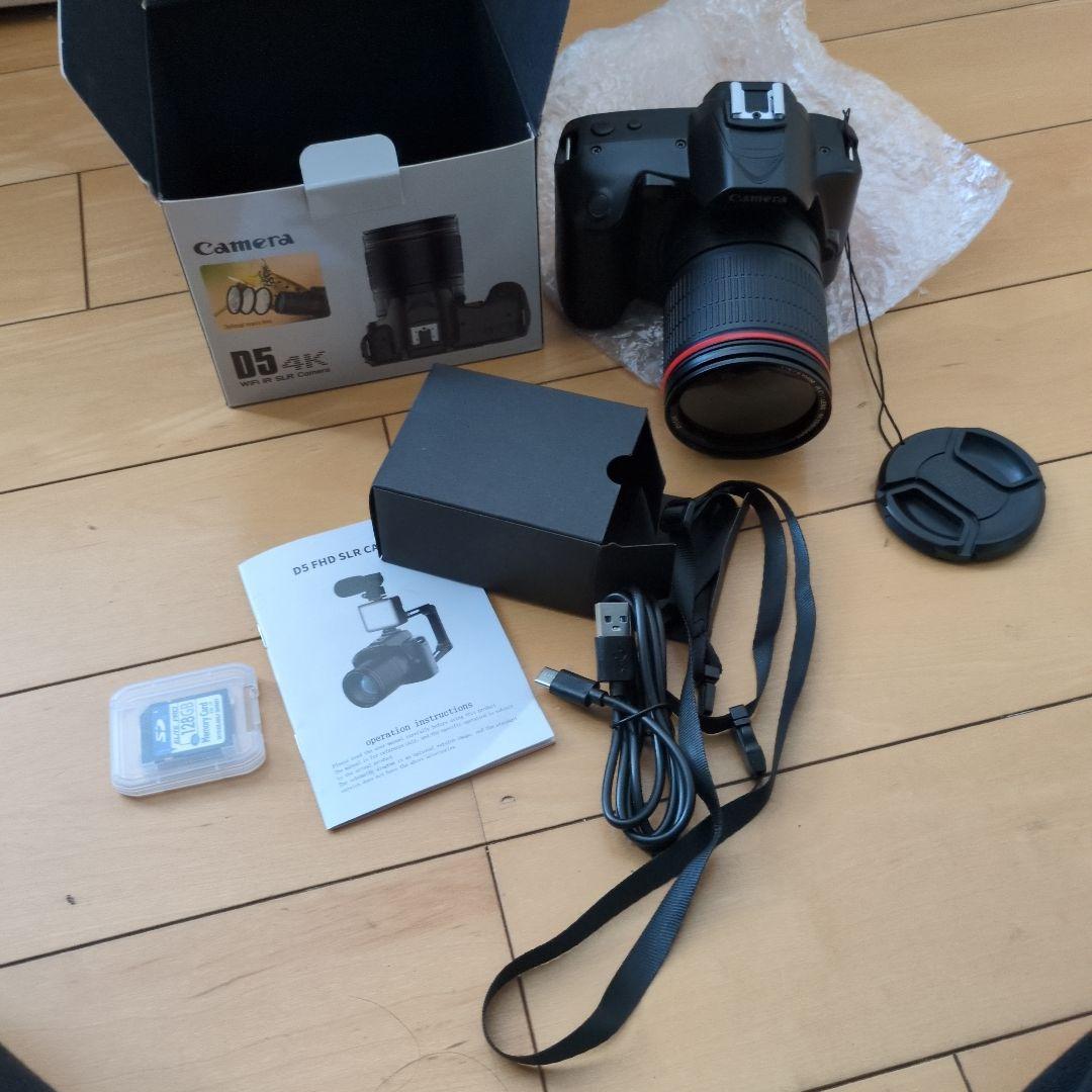 6400万画素 4Kデジタルカメラ Wi-Fi機能付きSDカード128GB付