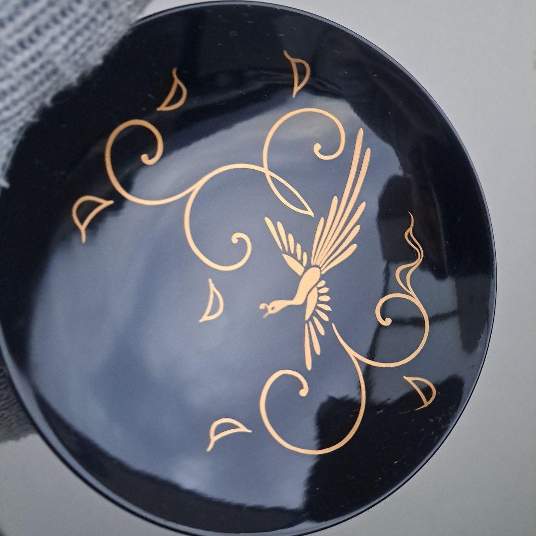 【輪島塗　御吸物椀×4客】天然木製 鳳凰\"唐草\"高台寺蒔絵　長期保管品