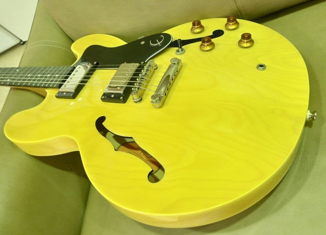 Epiphone　DOT NA ナチュラル　傷なし　ネック良好　純正ソフトケース