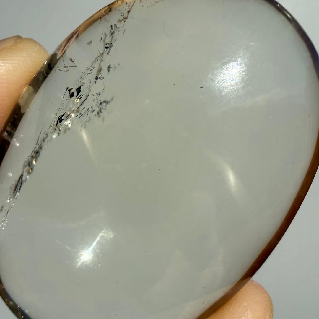 高品質　シトリン　55.6g パーム　透明　非加熱　握り石 　自然石　底面磨き①