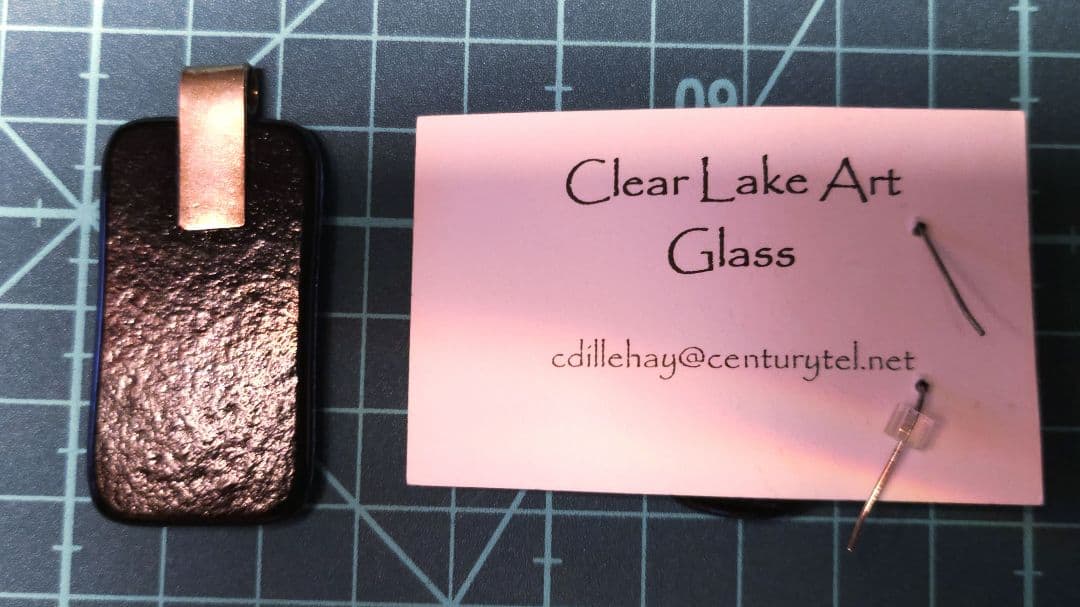 クリア・レイク・アート・グラス　ピアス＆ペンダントトップ　スターリングシルバー