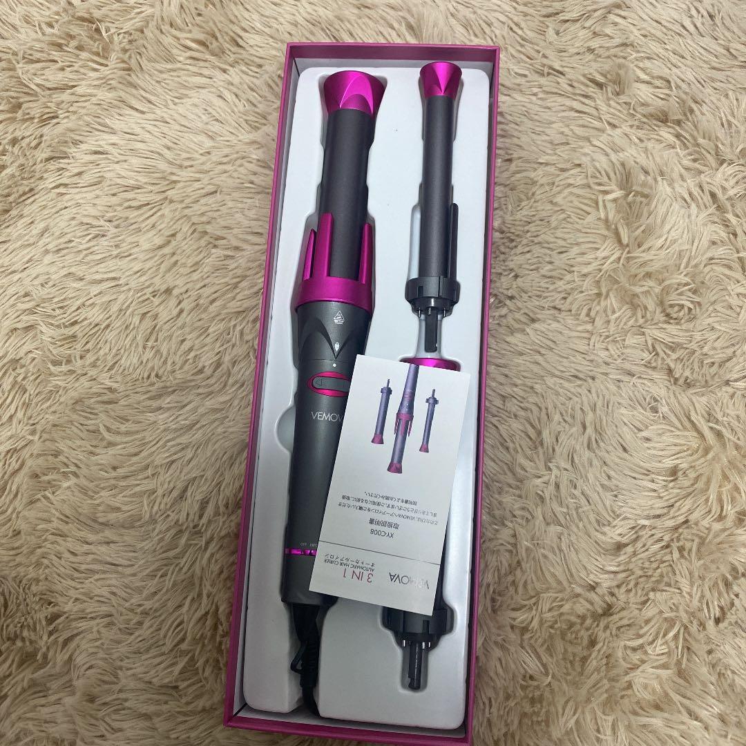 VEMOVA ヘアアイロン カール オートカールアイロン 3in1
