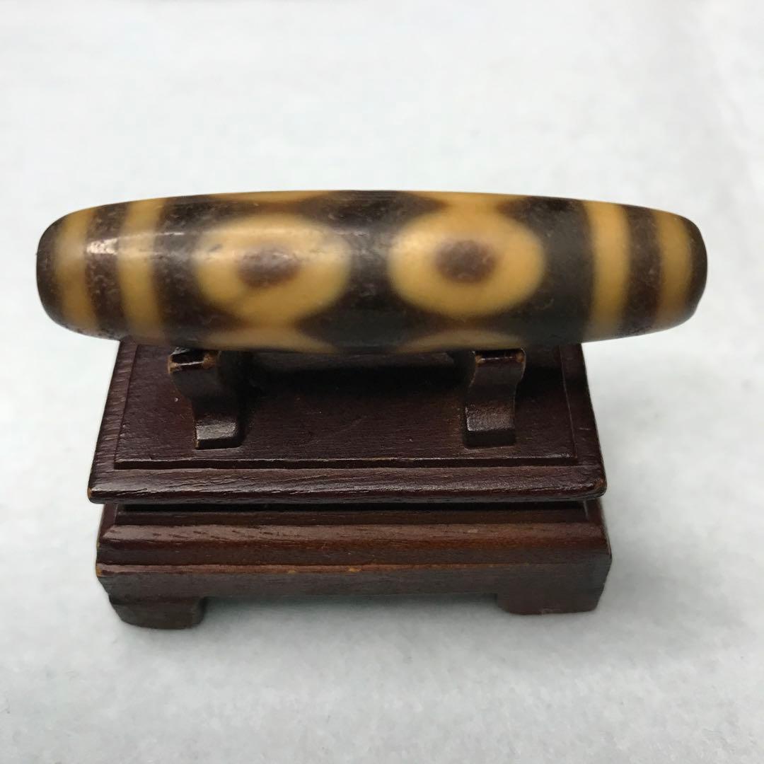 超激レア珍品‼︎ 幻の一品　古代黄牙　双線ハ眼天珠　馬蹄痕　黒朱砂　特別出品