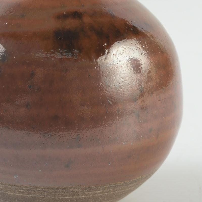 茶道具　瀬戸焼　文琳茶入　仕覆付　共箱　V　9496