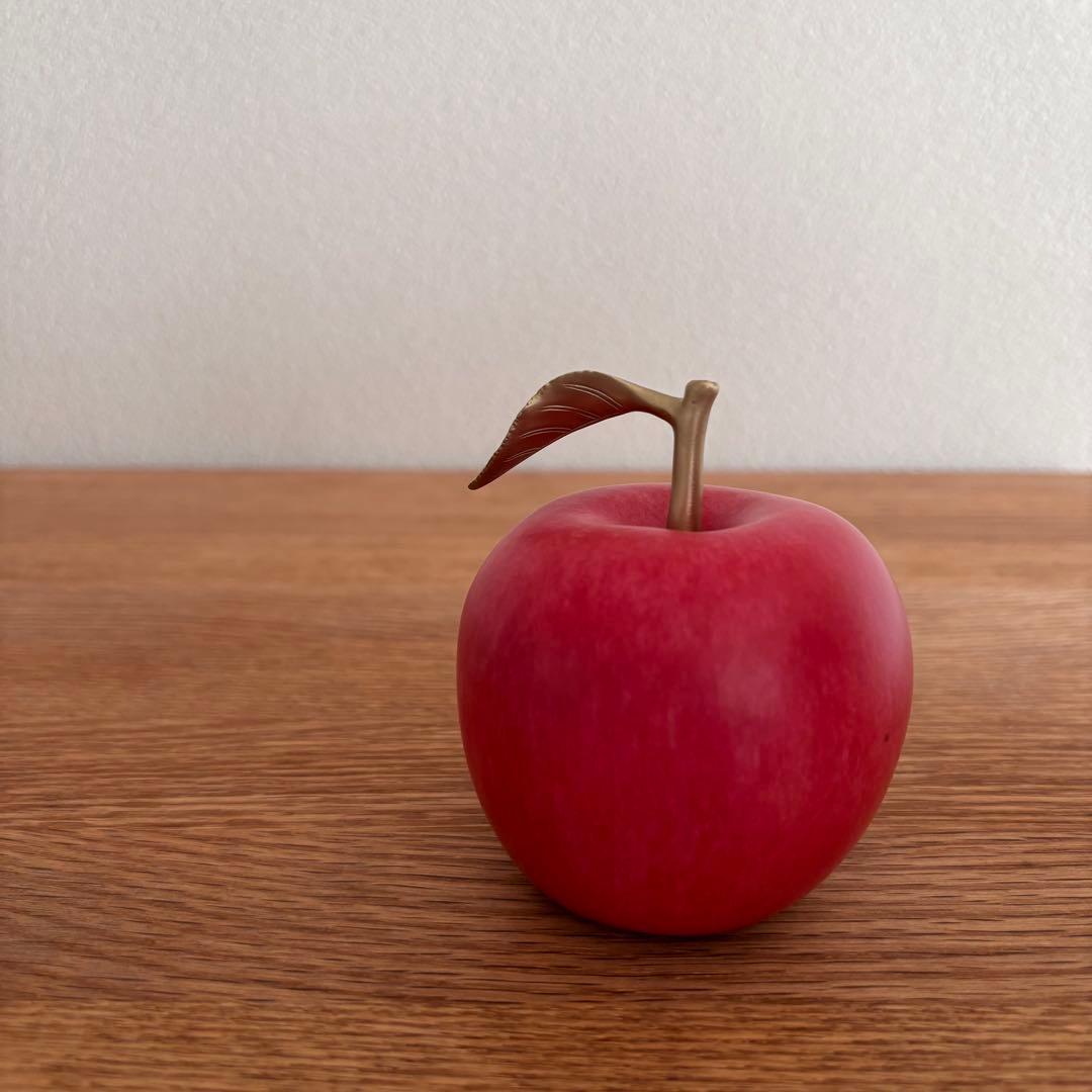 TONGSHIFU 真鍮製 吉祥りんご オブジェ 同色焼 重厚感 ブラス