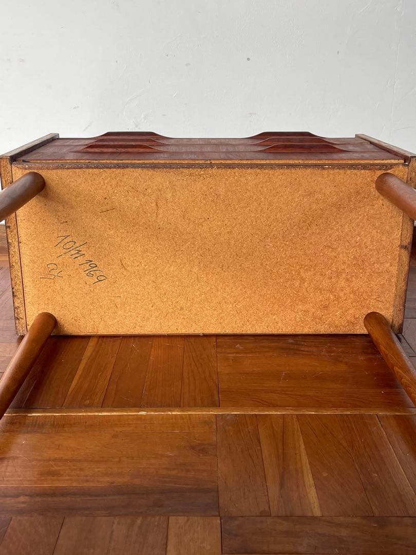 北欧 デンマーク ヴィンテージ チーク 3段 スモール チェスト