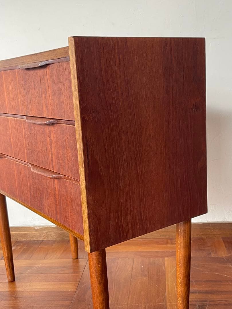 北欧 デンマーク ヴィンテージ チーク 3段 スモール チェスト