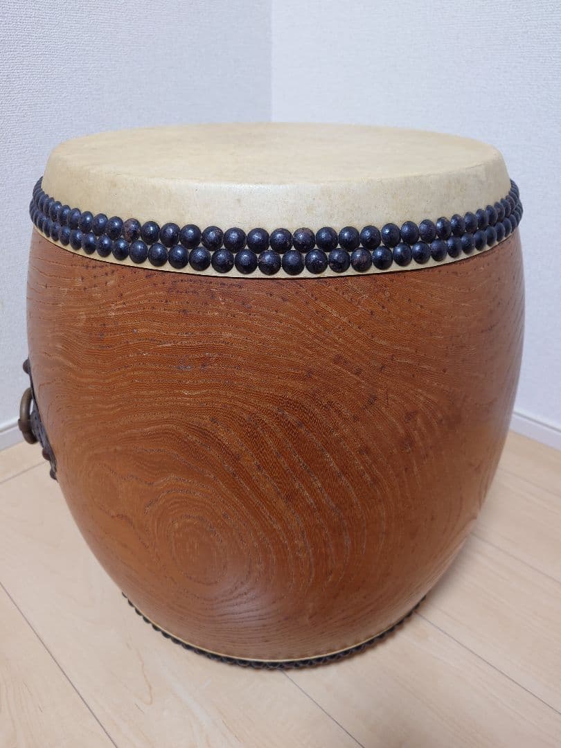 堀田新五郎 和太鼓 長胴太鼓 耳無し 鼓面直径約36cm
