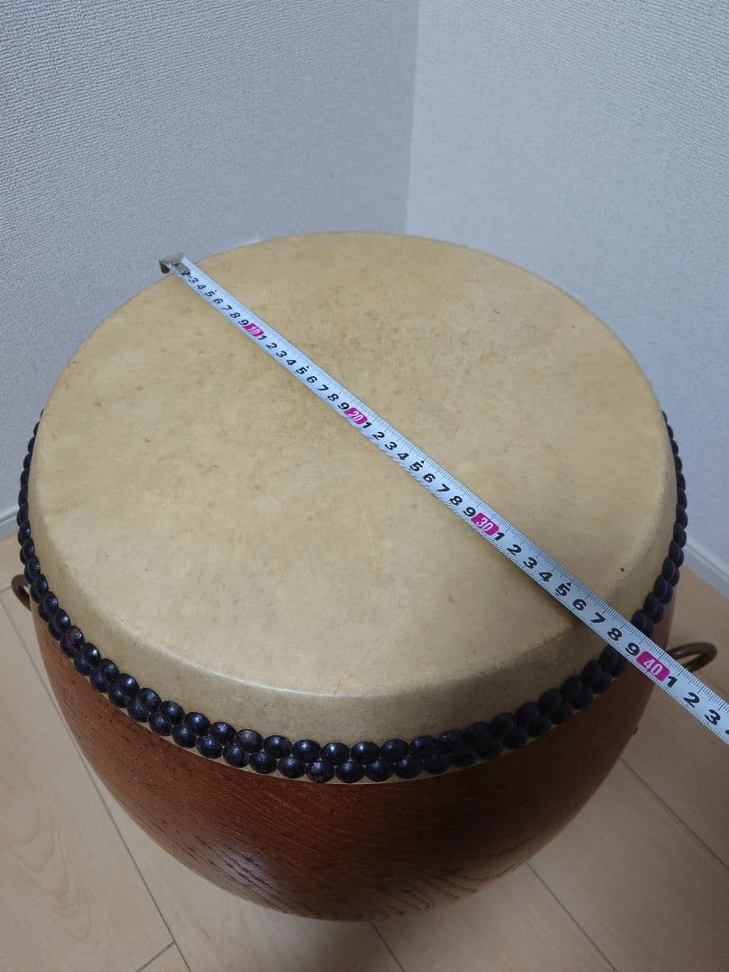 堀田新五郎 和太鼓 長胴太鼓 耳無し 鼓面直径約36cm