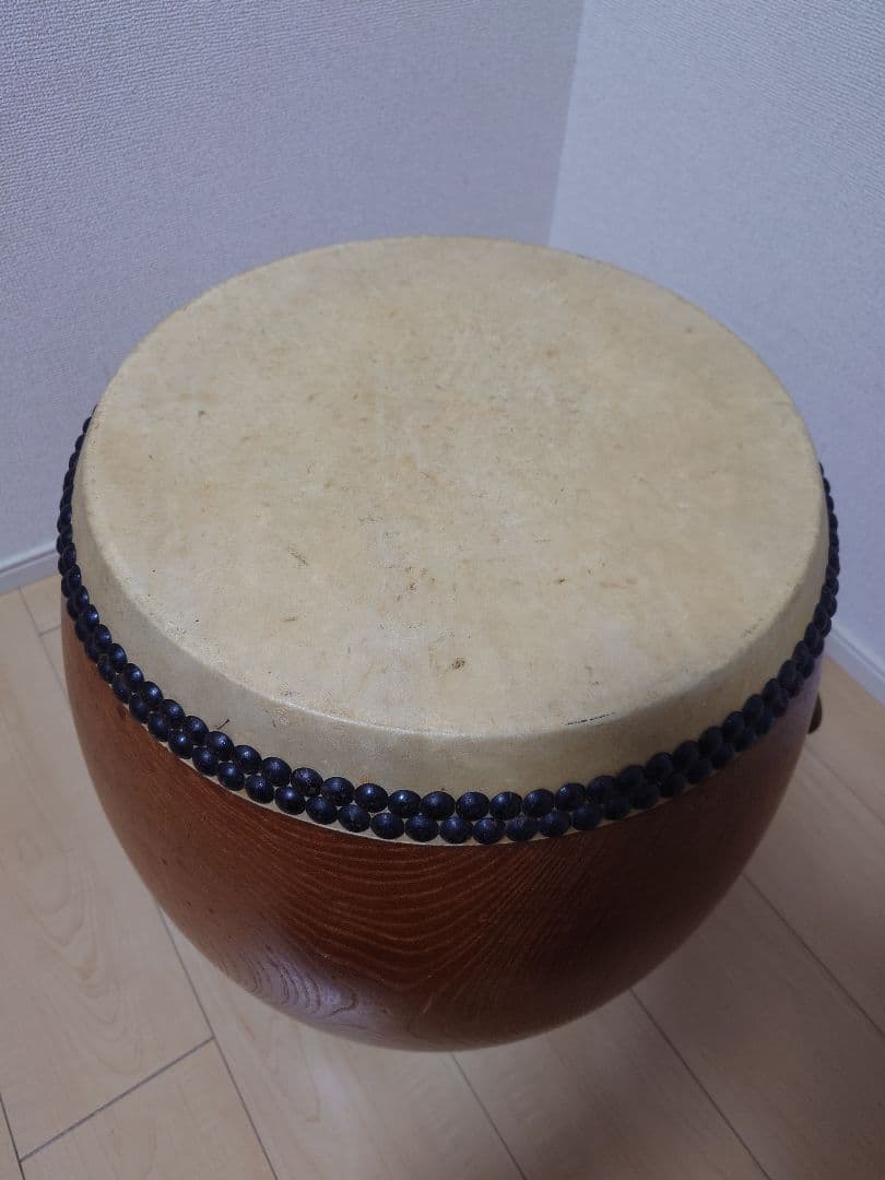 堀田新五郎 和太鼓 長胴太鼓 耳無し 鼓面直径約36cm