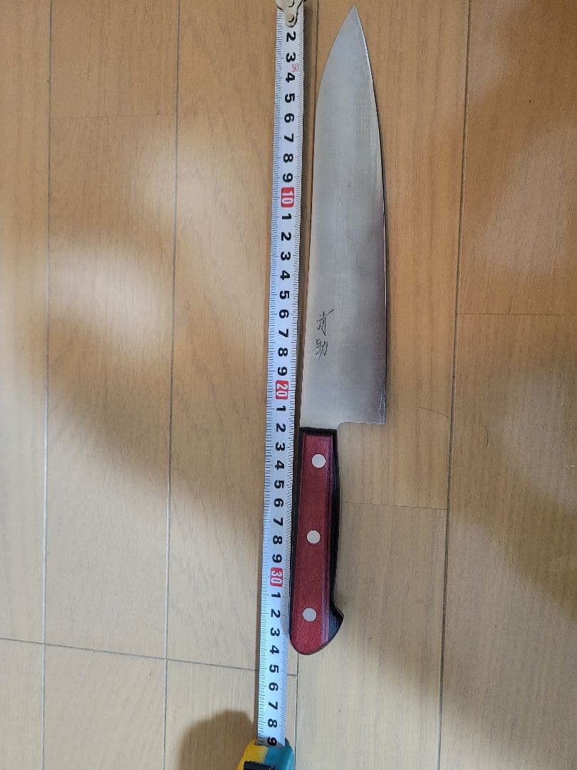 清助 SLD鋼 磨き仕上げ 牛刀包丁 210mm 赤合板柄