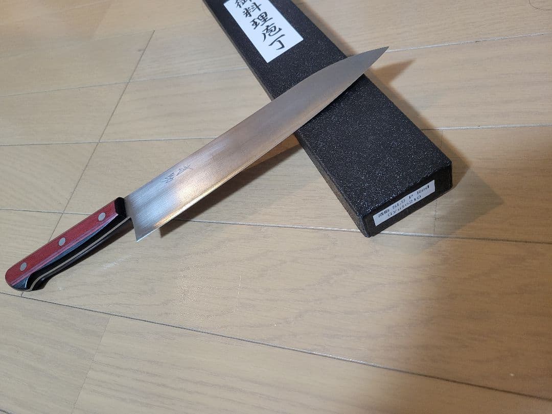 清助 SLD鋼 磨き仕上げ 牛刀包丁 210mm 赤合板柄
