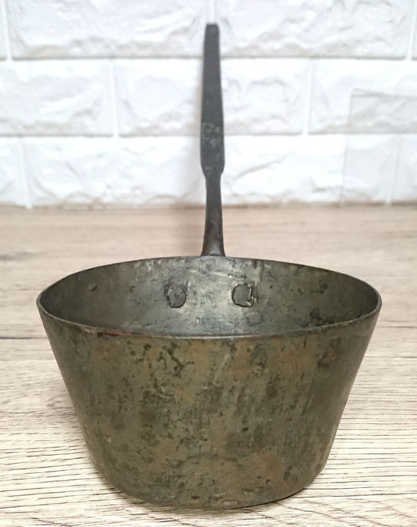 真鍮製 フランス アンティークカトラリー 鍋用 お玉 @