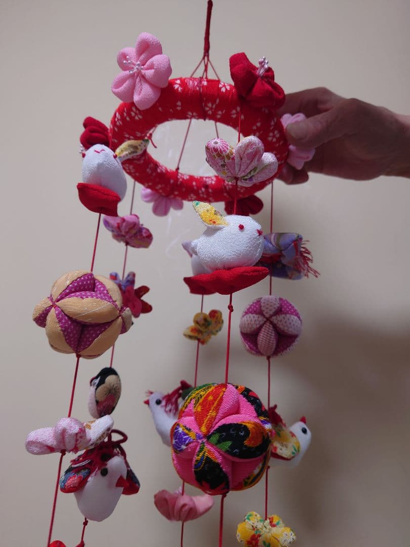 ハンドメイド★極美品★年女ひでばあちゃんが丁寧に作った縁起物の吊るし雛