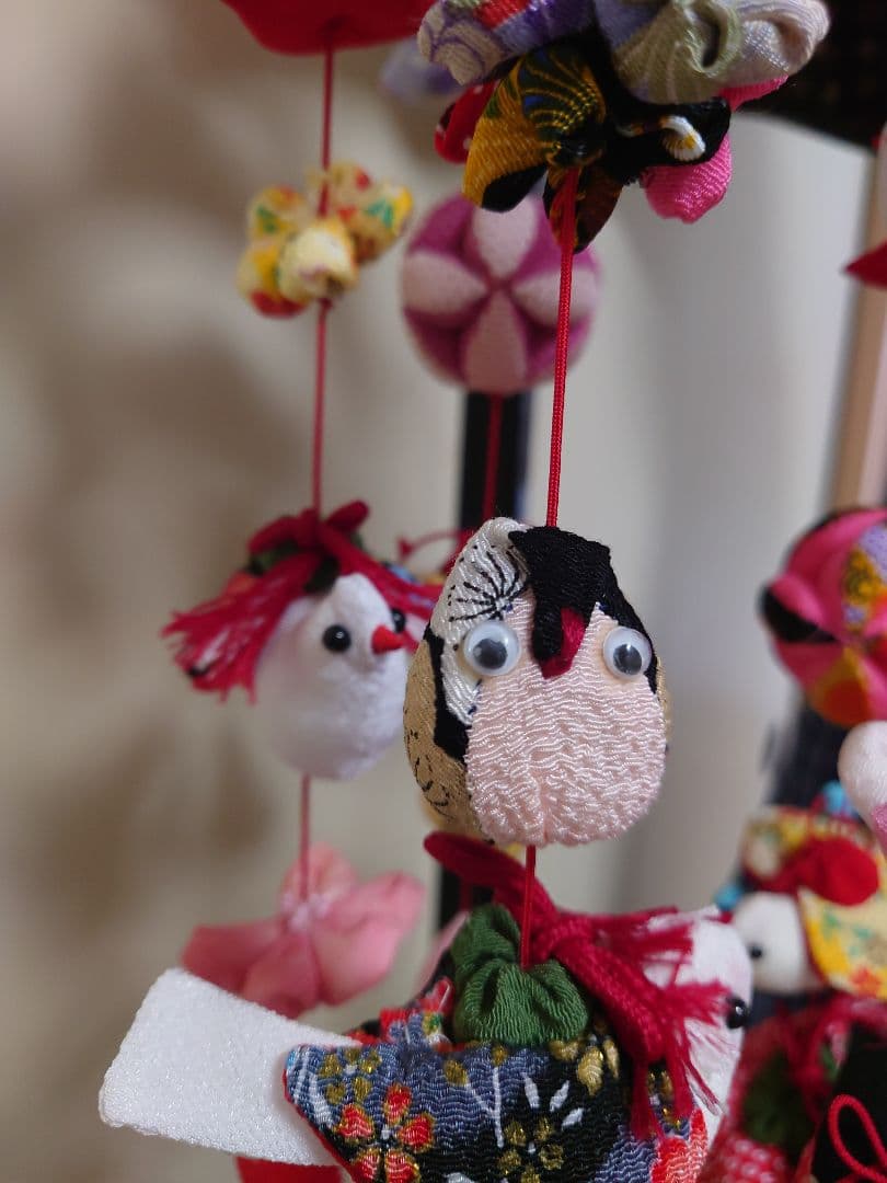 ハンドメイド★極美品★年女ひでばあちゃんが丁寧に作った縁起物の吊るし雛