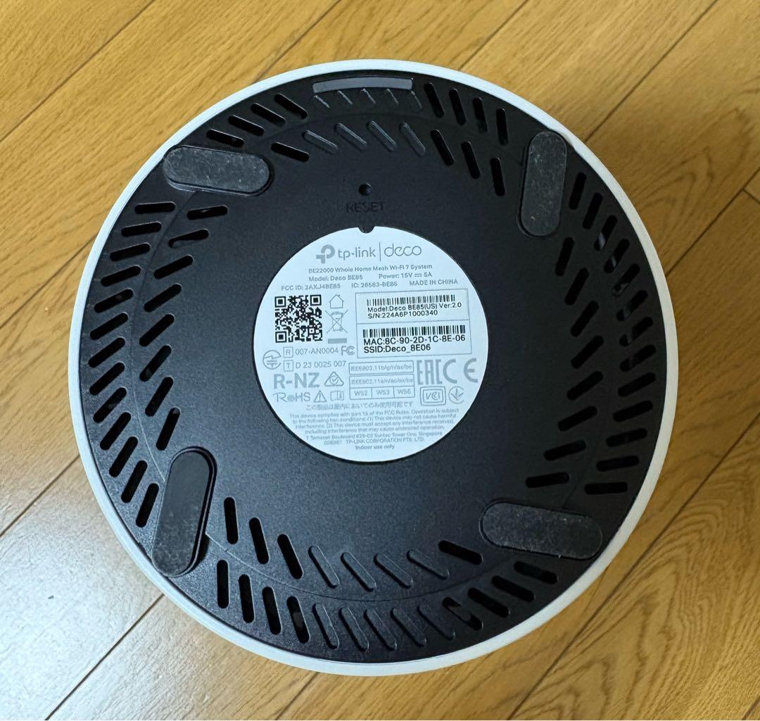 超美品！TP-Link Deco BE85 BE22000 Wi-Fi 7ルータ