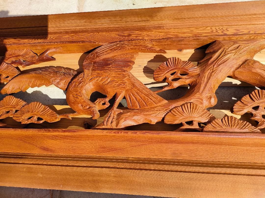 木製彫刻 パネル 2点セット