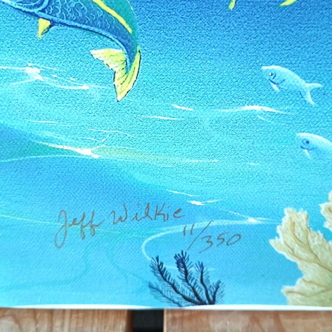 限定プリント　イルカ　Jeff Wilkie　ジェフ・ウィルキー キャンバス　R