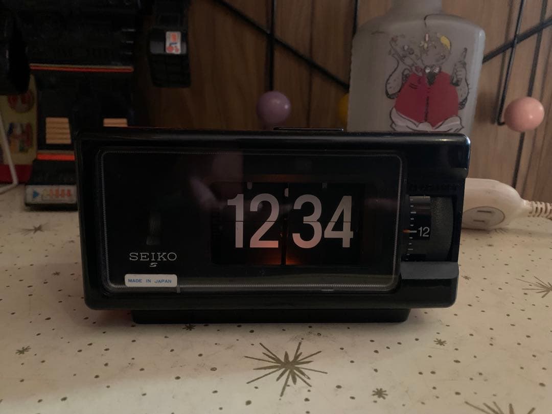 昭和レトロ　動作品　SEIKO セイコー　パタパタ時計　スペースエイジ　イームズ