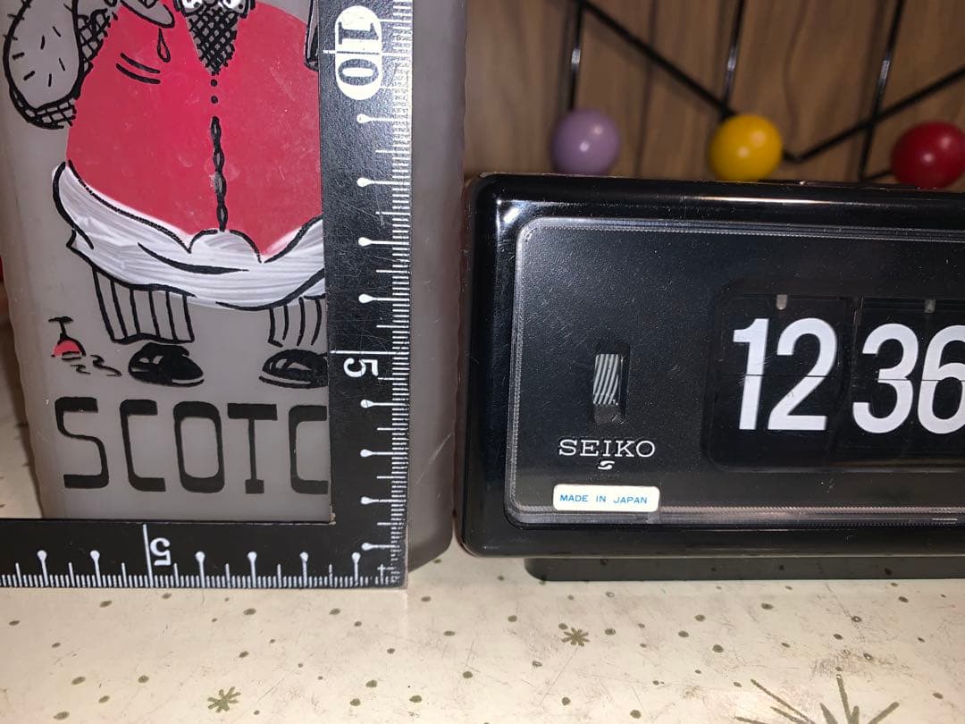 昭和レトロ　動作品　SEIKO セイコー　パタパタ時計　スペースエイジ　イームズ