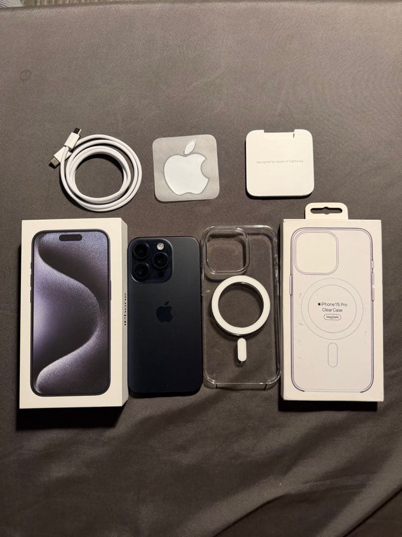 おまけ付きiPhone 15Pro ブルーチタニウム128GB本体