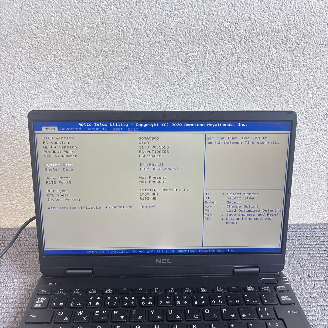NEC versapro VC-6 i5第10世代　メモリ8GB #7206