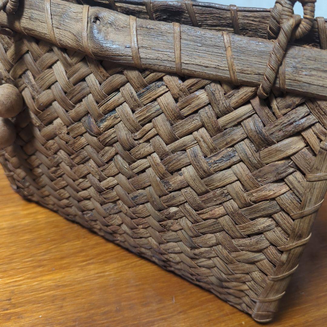 国産　山葡萄　かごバッグ