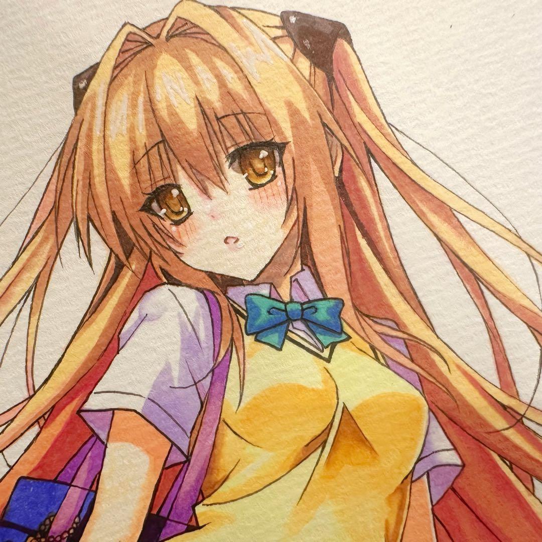 つ*な様 手描きイラスト ToLOVEる 金色の闇 一点物
