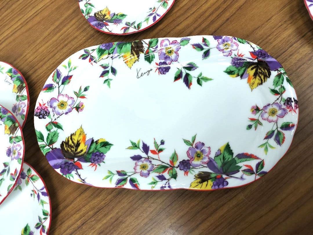 レトロ、KENZO 花柄食器セット 5点
