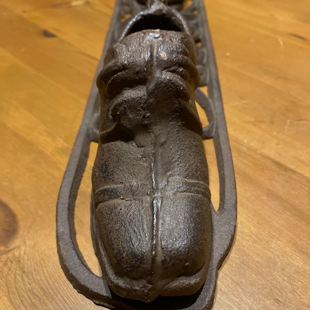 未使用 靴の泥落とし 鉄製 ブーツスクレーバー