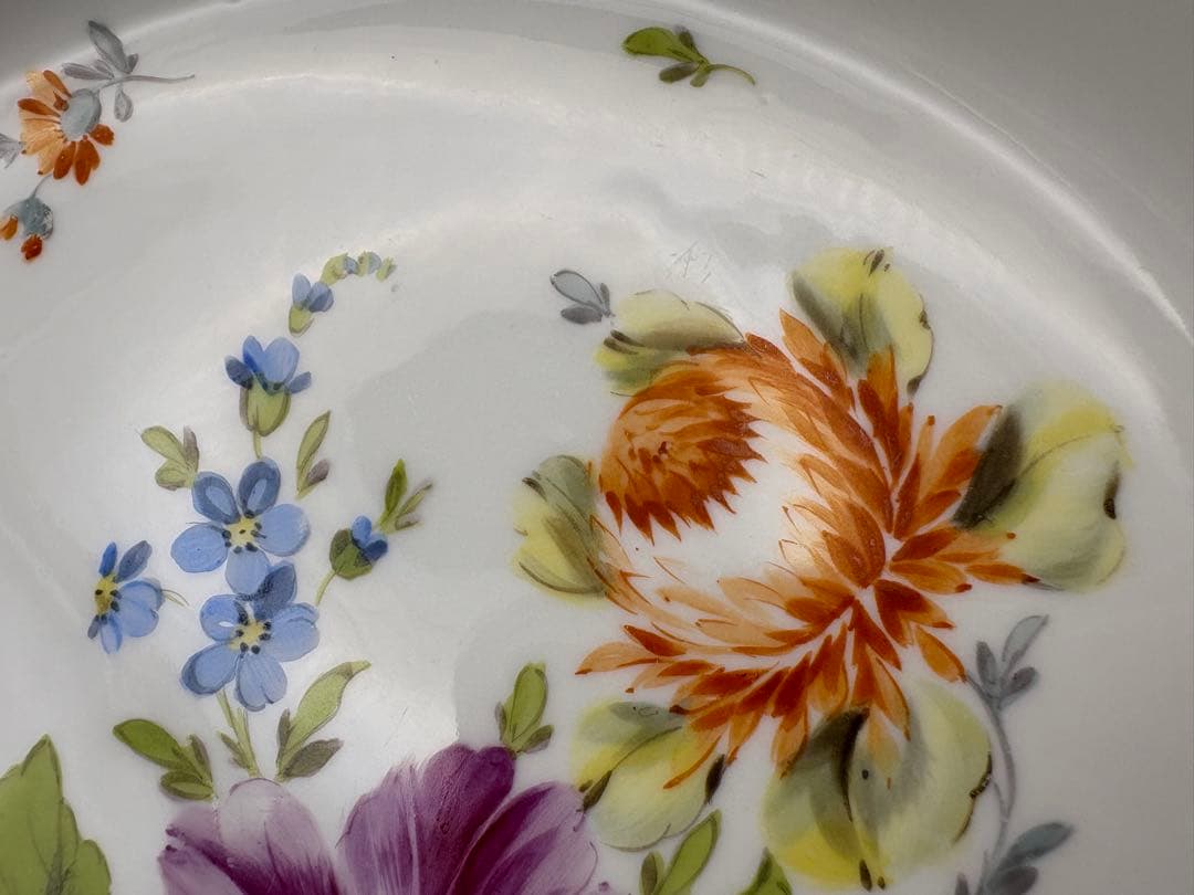 n*k様 マイセンMeissenフラワーブーケプレート23cm 二級品