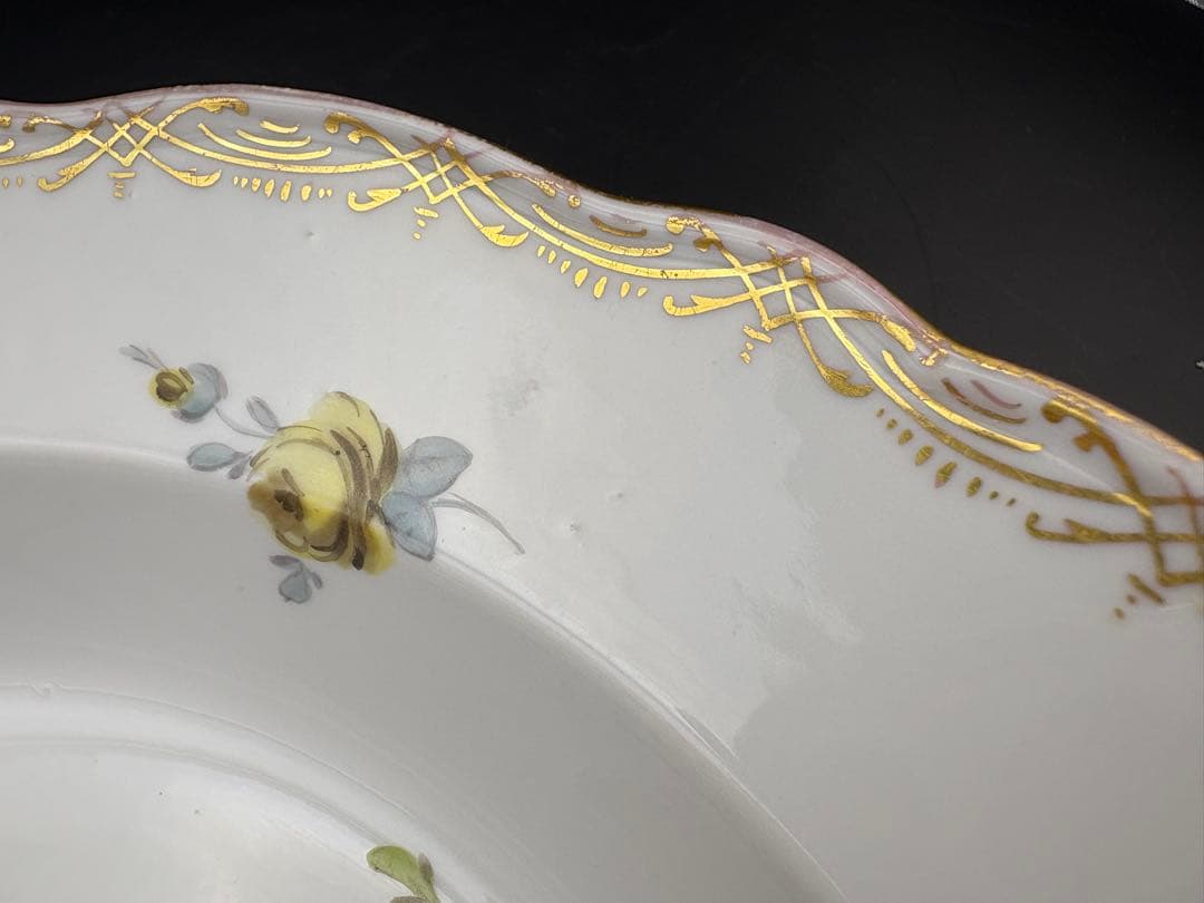 n*k様 マイセンMeissenフラワーブーケプレート23cm 二級品