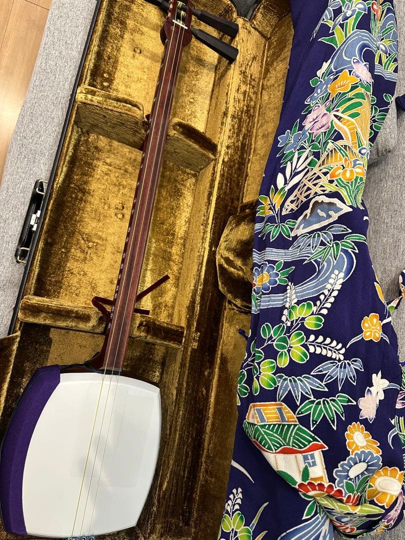 津軽三味線 花梨 中棹 調整さわり 美品 付属品あり