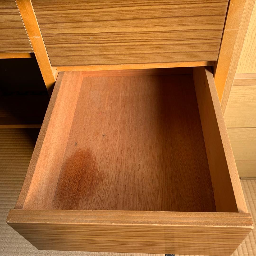 ナチュラルウッドデスク 5引き出し付き 学習机