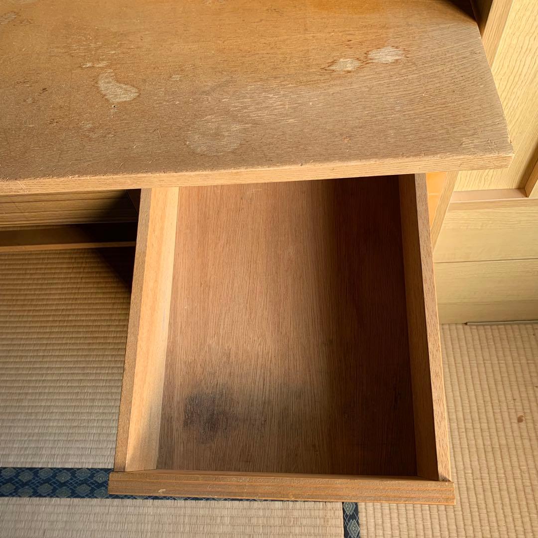 ナチュラルウッドデスク 5引き出し付き 学習机