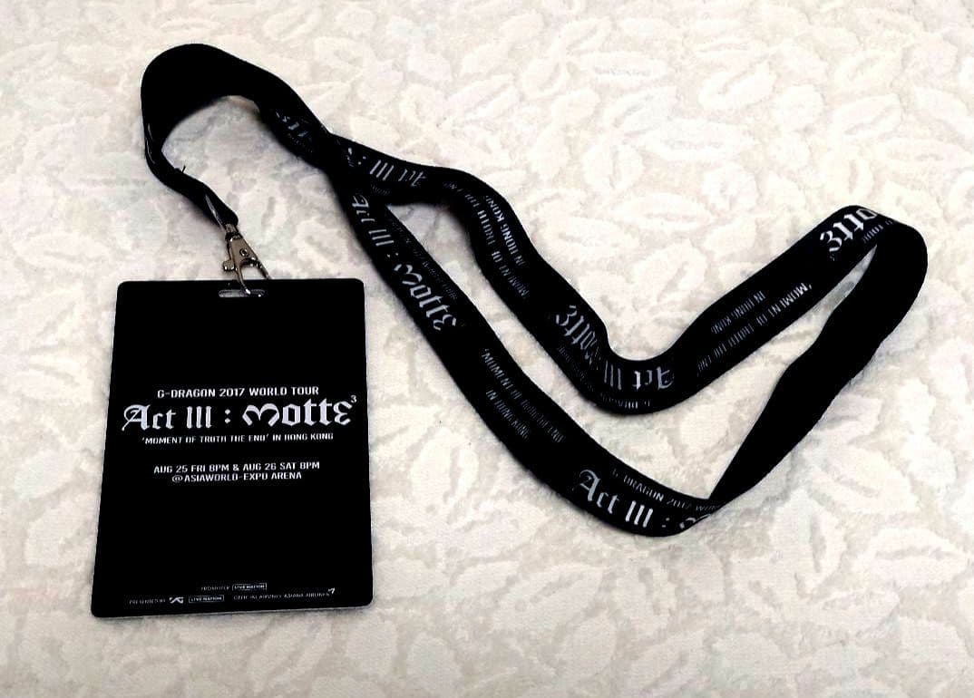 【非売品】G-DRAGON Act III:MOTTE 香港公演 VIPパス