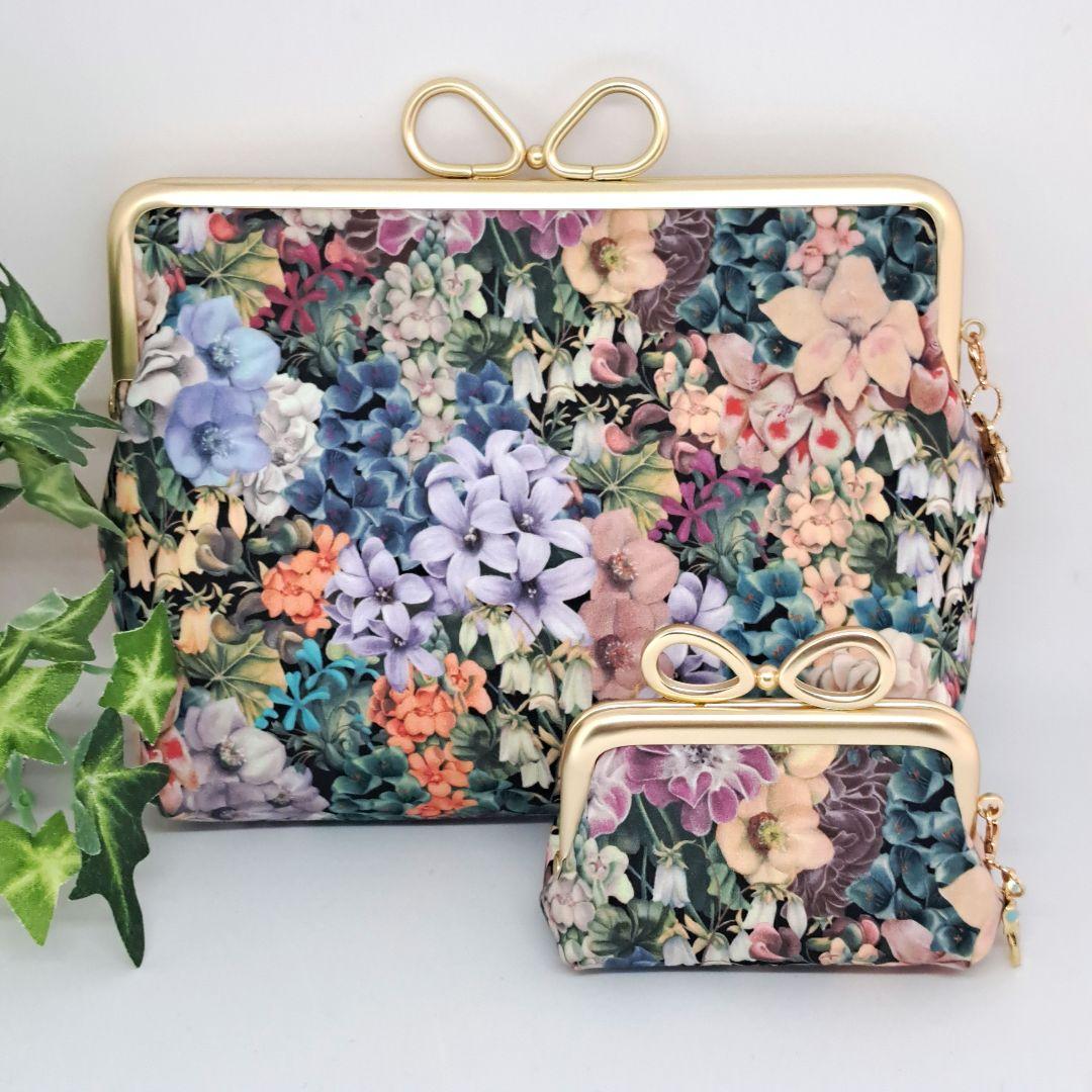 キャンディ❣親子がま口長財布　通帳入れとミニがま口