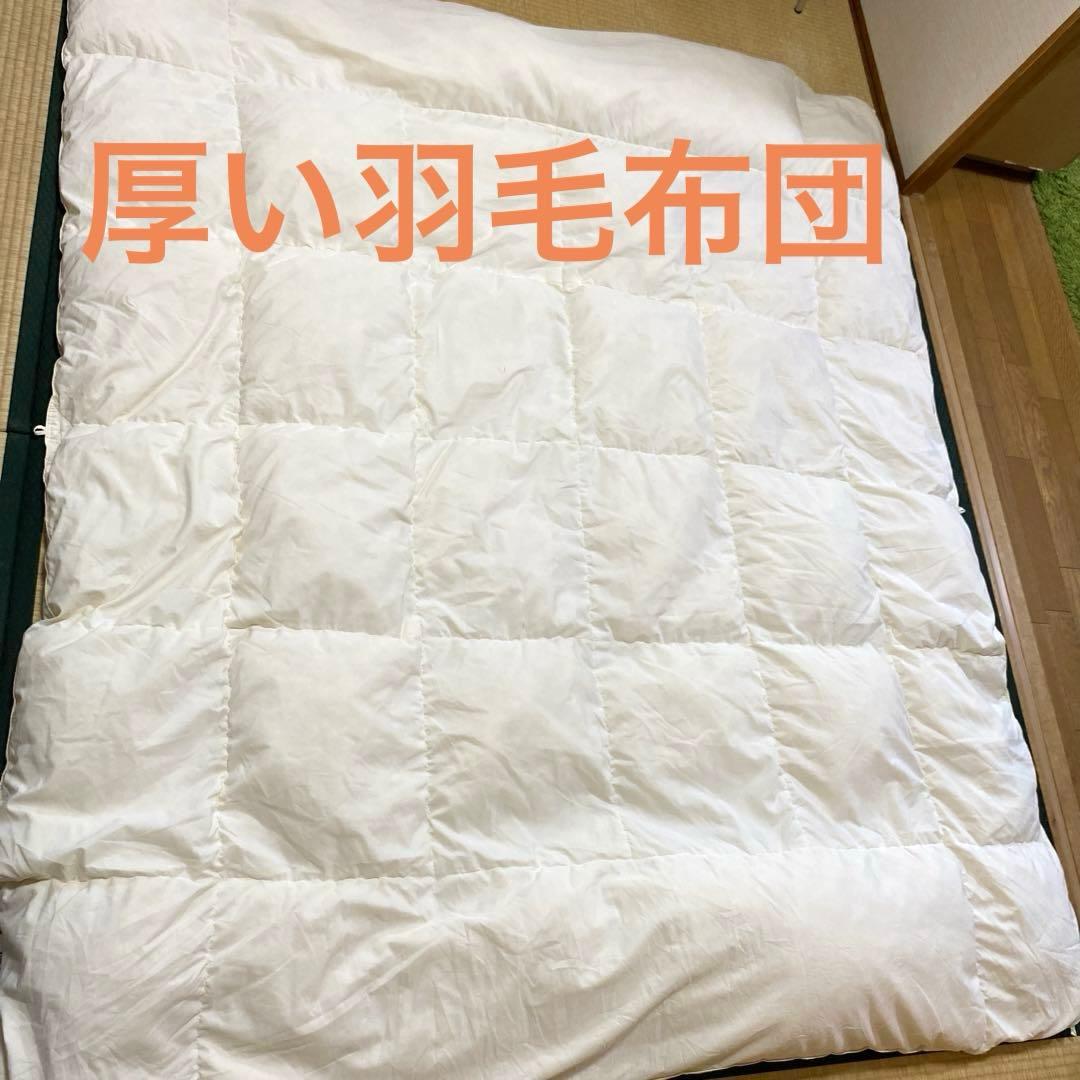 ニトリ 二枚合わせ合掛け羽毛布団 ダブルサイズ。エコ便ならシーツ2枚おまけ付き