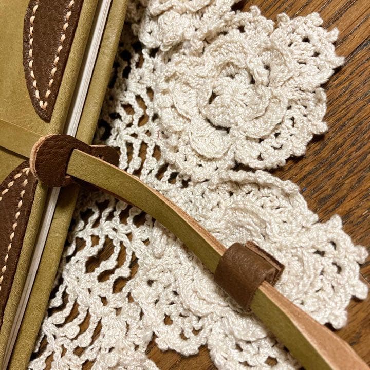 ご確認用 牛ヌメ革カーキ トラベラーズノートカバー　牛革　手帳カバー