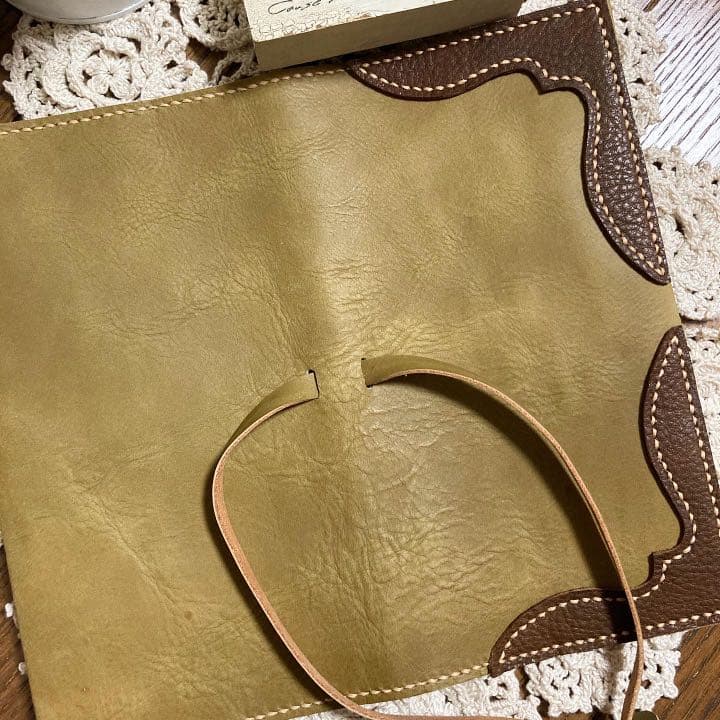 ご確認用 牛ヌメ革カーキ トラベラーズノートカバー　牛革　手帳カバー