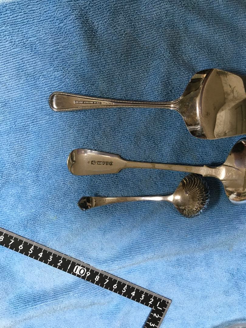 英国駐在時購入♪ケーキサーバーとカクテルスプーンのセット　印字あり　Used